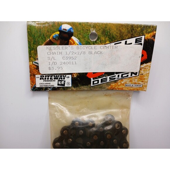 Vintage KMC RJ (1/2 X 1/8) Black Bike Chain 110 Links NOS - Picture 2 of 7